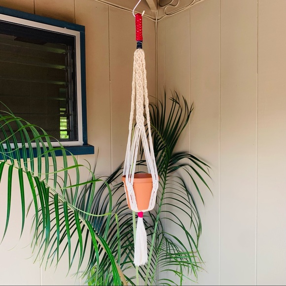 Hand Crafted Boho Macrame Plant Hanger - Picture 3 of 9
